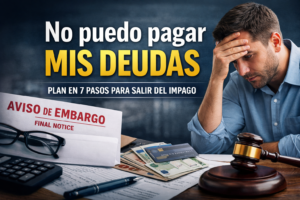 No puedo pagar mis deudas: qué hacer hoy (plan en 7 pasos + guía completa)