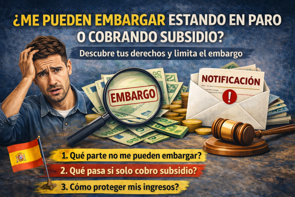 ¿Me pueden embargar estando en paro o cobrando subsidio? Notificación de embargo y análisis legal en España